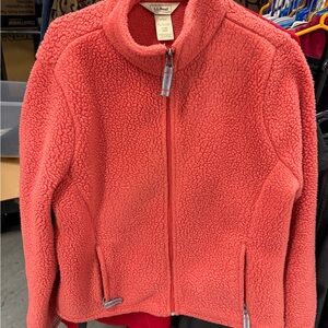 L.L. Bean coral Fleece Outerwear